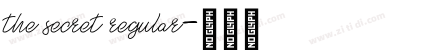 the secret regular字体转换